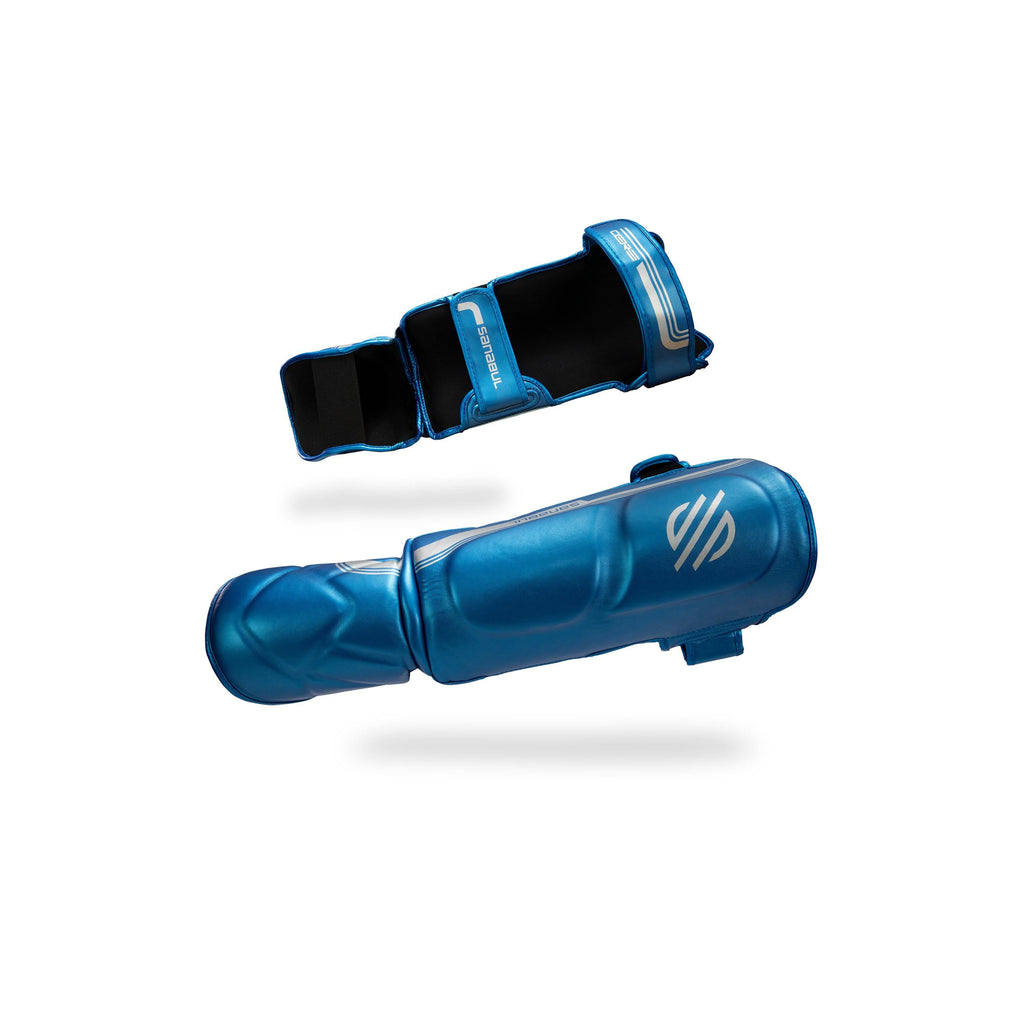 Blue/Silver L/XL MMA Shin Guards D954
