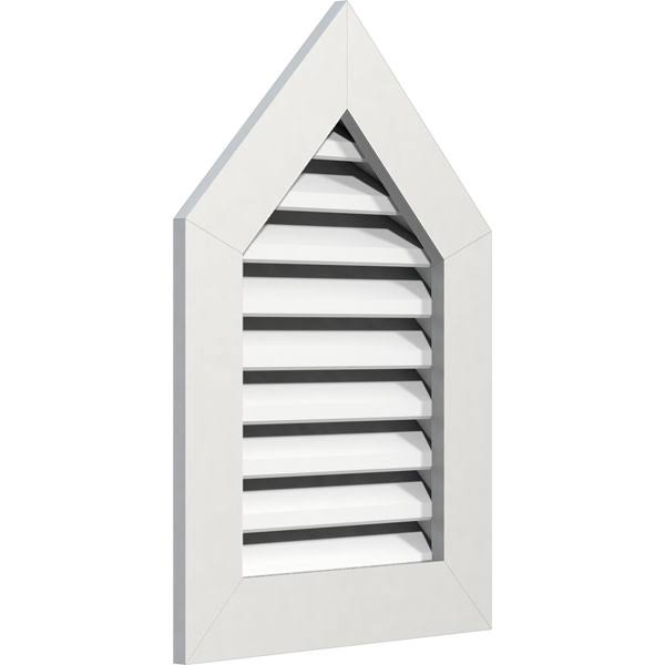 Peaked Top Gable Vent, PVC, 12 inch W x 26 inch H V294