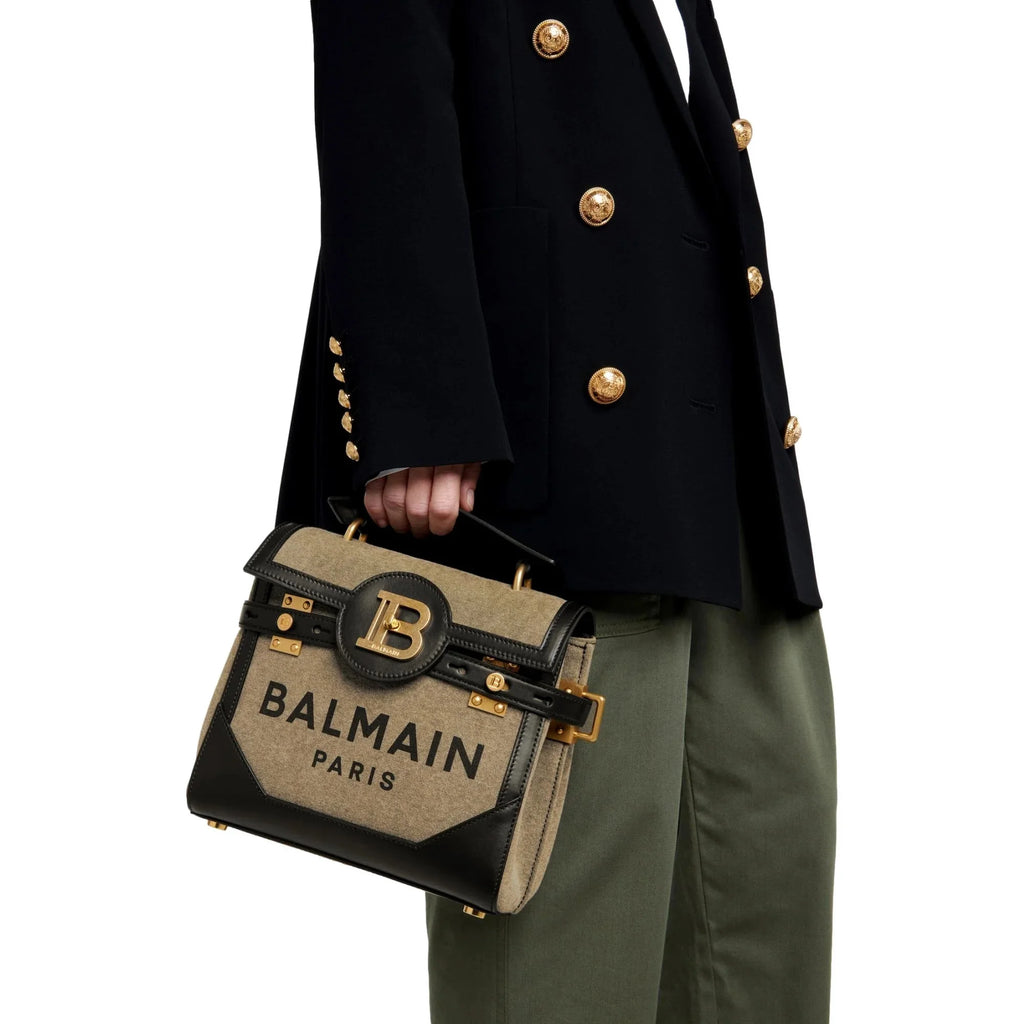 Khaki Green Canvas Top Handle Satchel U180