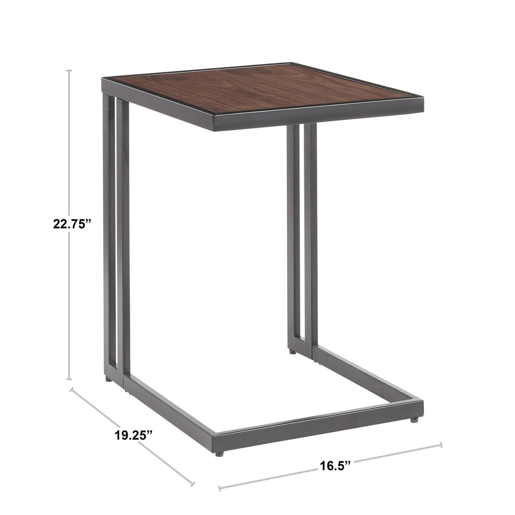 Gold Metal White Marble Side Table Y444