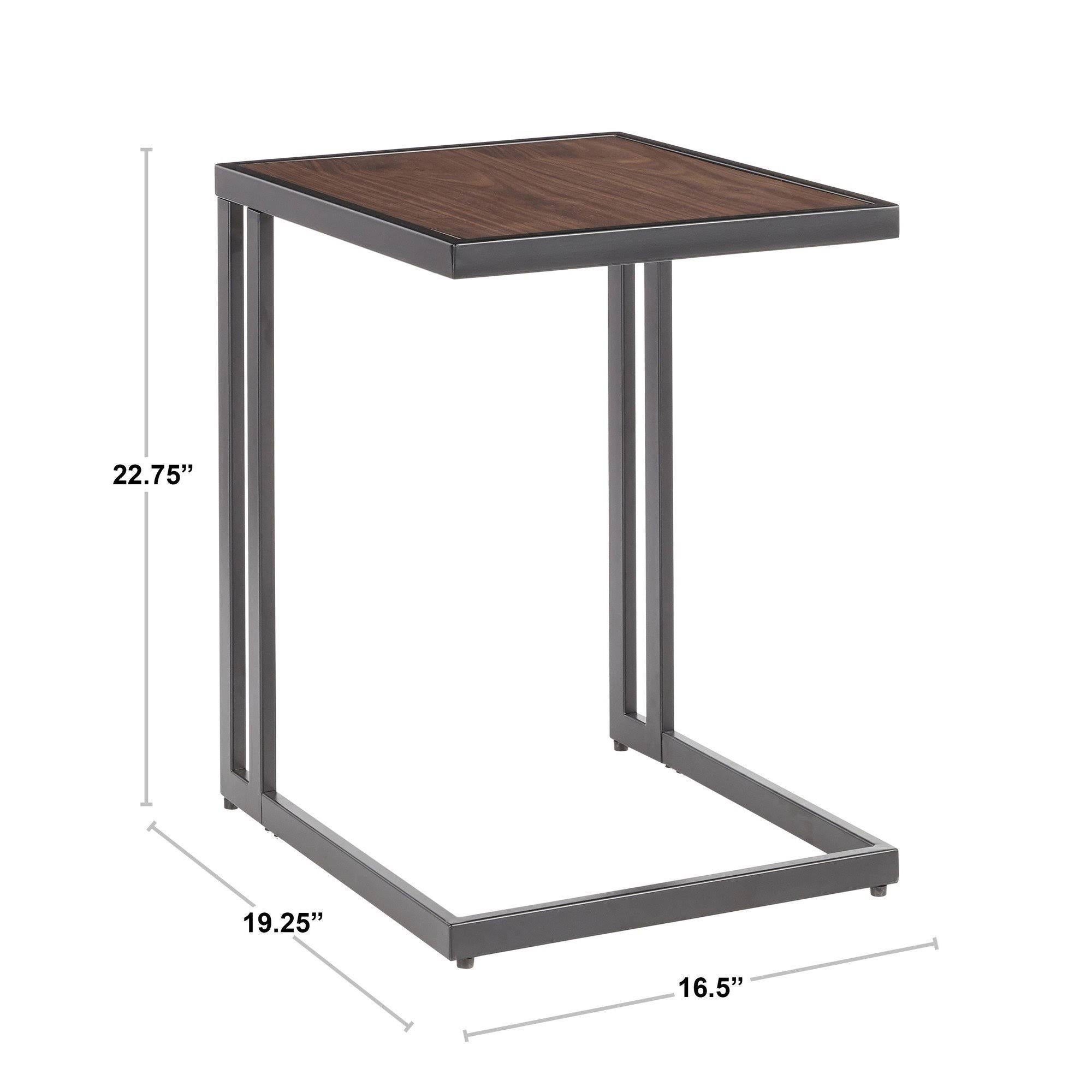Gold Metal White Marble Side Table Y444