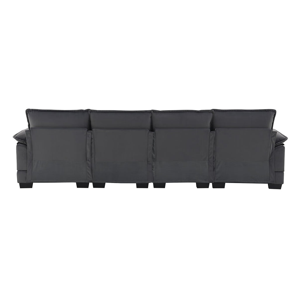 U-shaped Sectional Sofa with Waist Pillows J81643