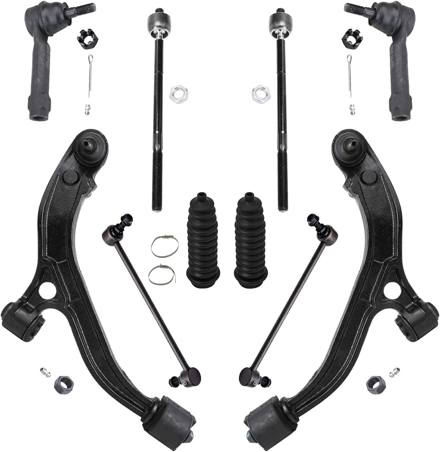 Front Lower Control Arm Ball Joints Sway Bars Inner Outer Tie Rods 10pc Set H4991