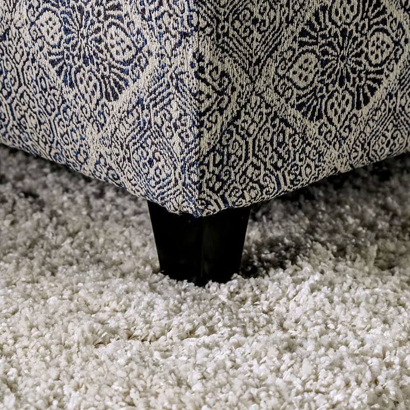 Ivory Navy Ottoman M922