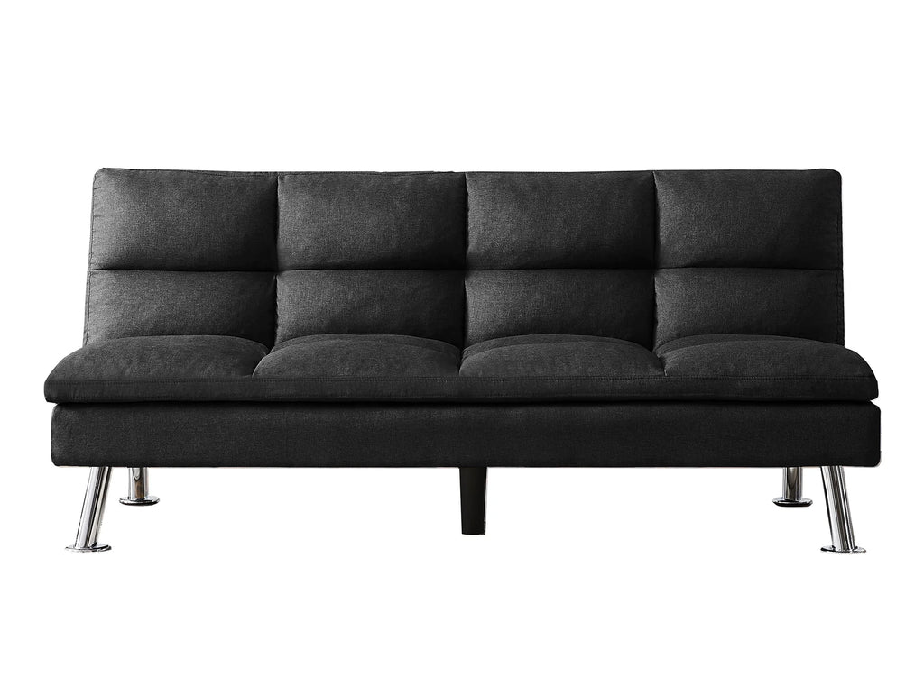 Black Fabric Futon Sofa Bed X816807