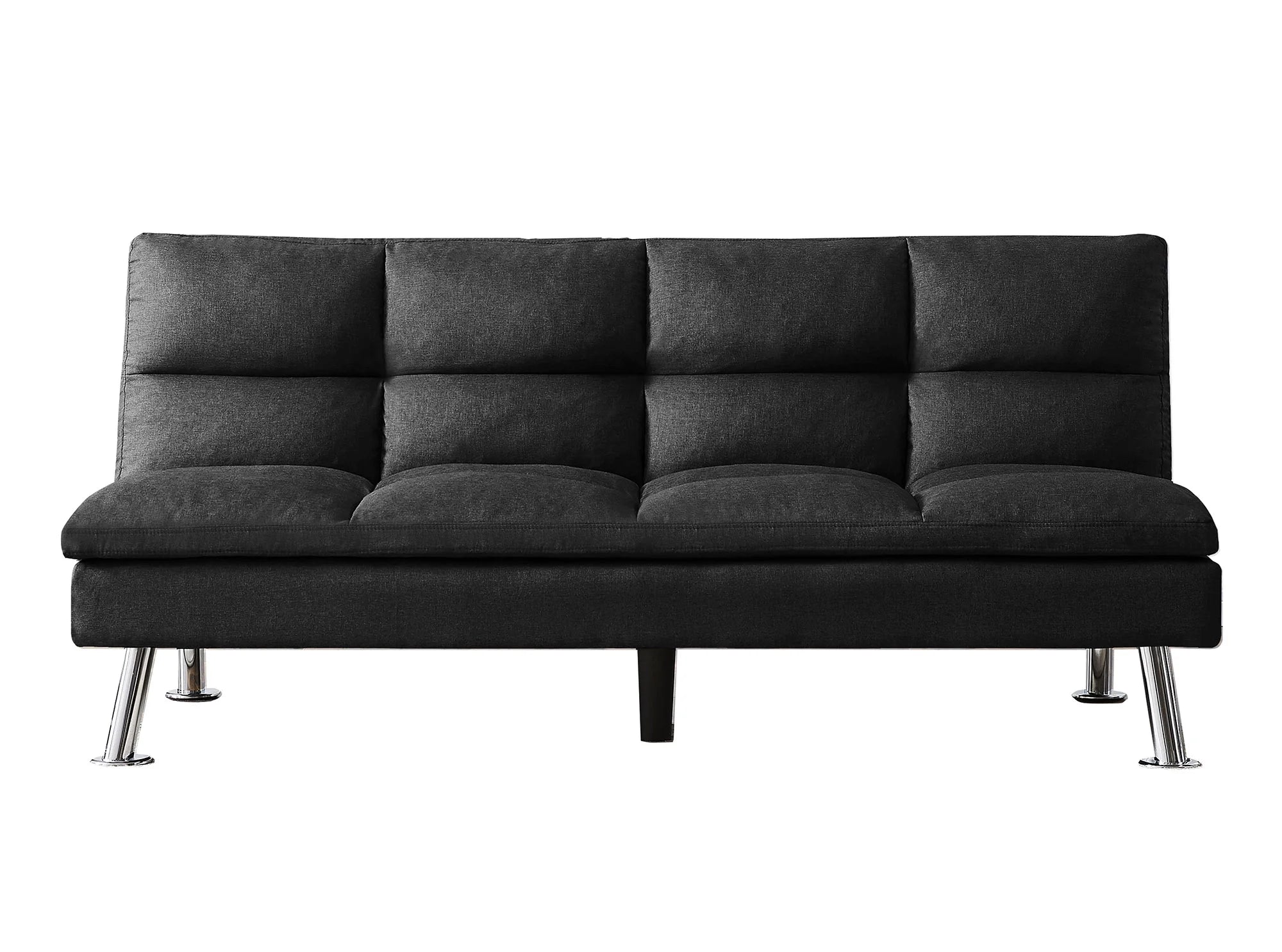 Black Fabric Futon Sofa Bed X816807