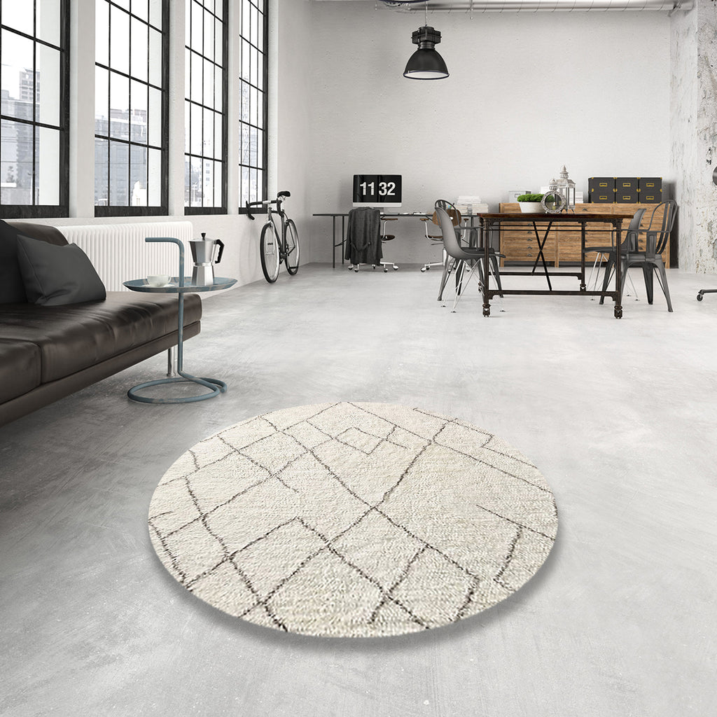 Silver Pink Rectangle Area Rug N871