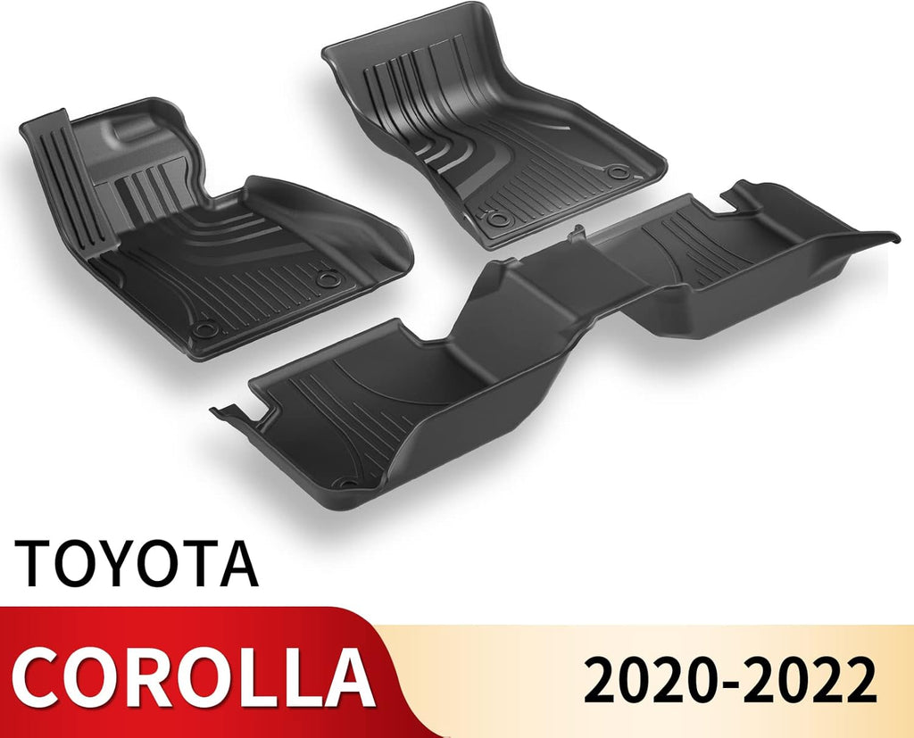 TPE Heavy Duty All Weather Car Floor Mats Full Set 1st & 2nd Row Rubber Floor Liners U766