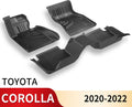 TPE Heavy Duty All Weather Car Floor Mats Full Set 1st & 2nd Row Rubber Floor Liners U766