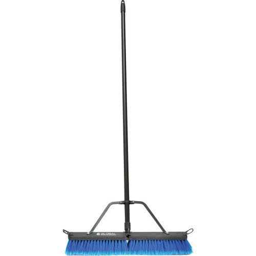 24x22 Push Broom with Plastic Block and Steel Handle, Pkg Qty 4 F906473