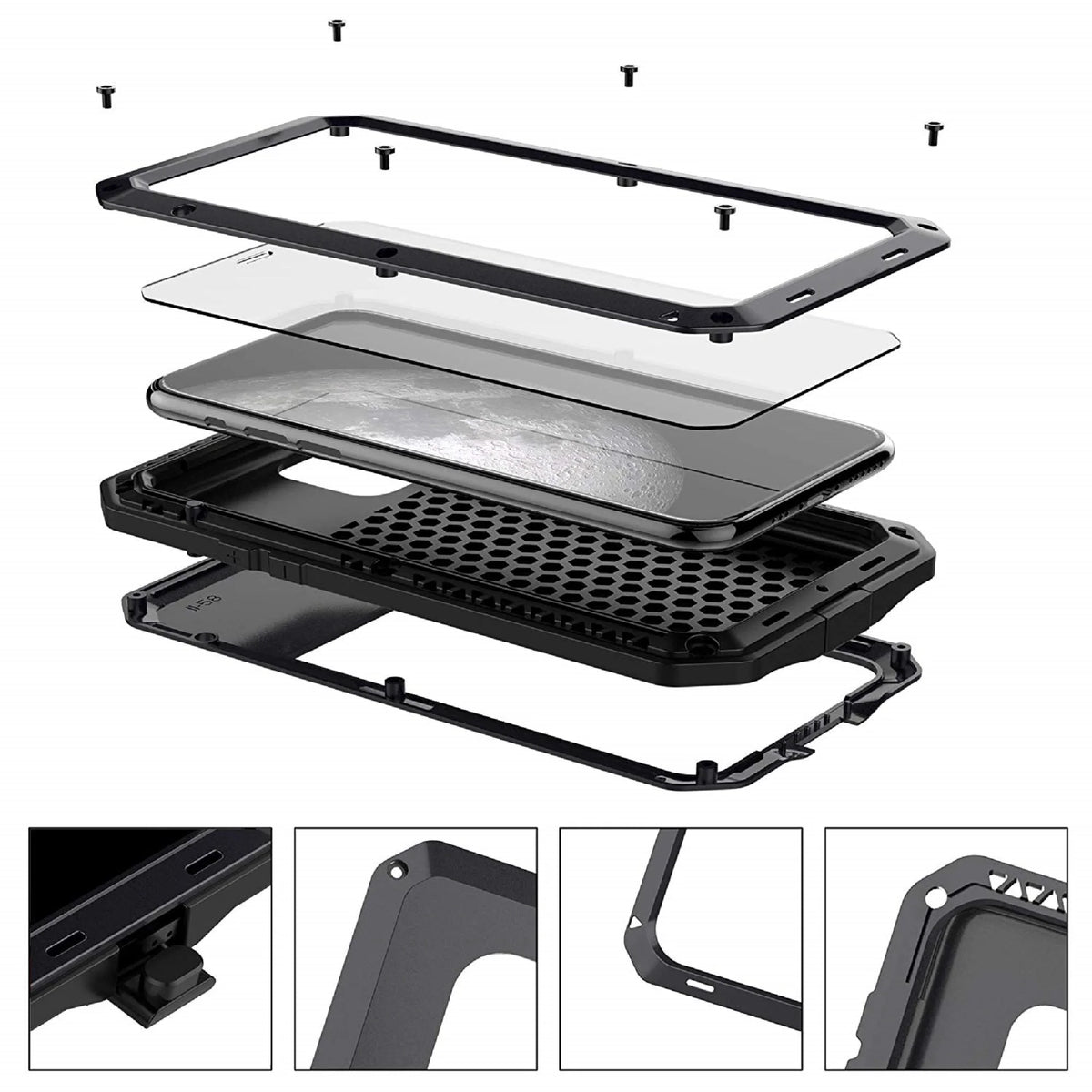 Silver Aluminum Heavy Duty iPhone 6s Case F604