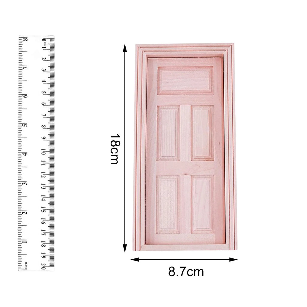 Unpainted Wood Dollhouse Miniature Door C24569