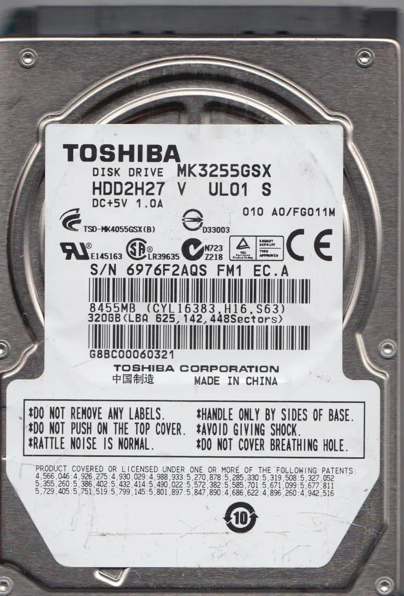 320GB SATA 2.5 Hard Drive N34023