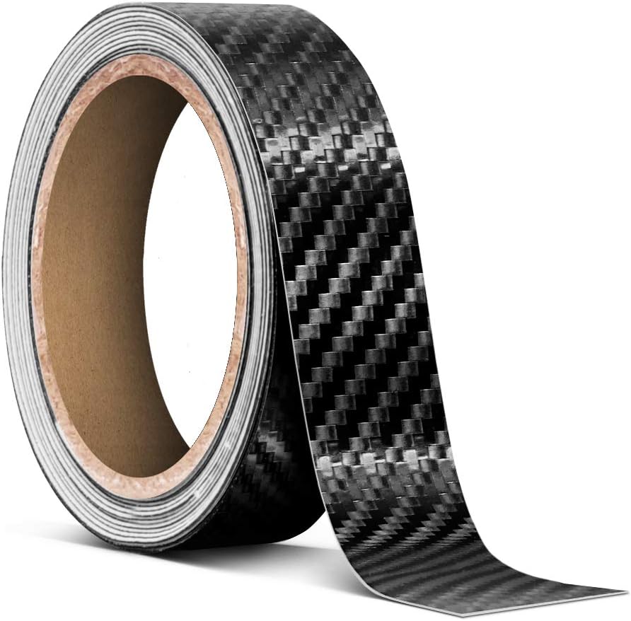 Black Carbon Fiber Vinyl Wrap Tape 20ft Roll Pack of 2 C833182