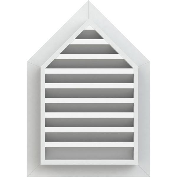 Peaked Top Gable Vent, PVC, 12 inch W x 26 inch H V294