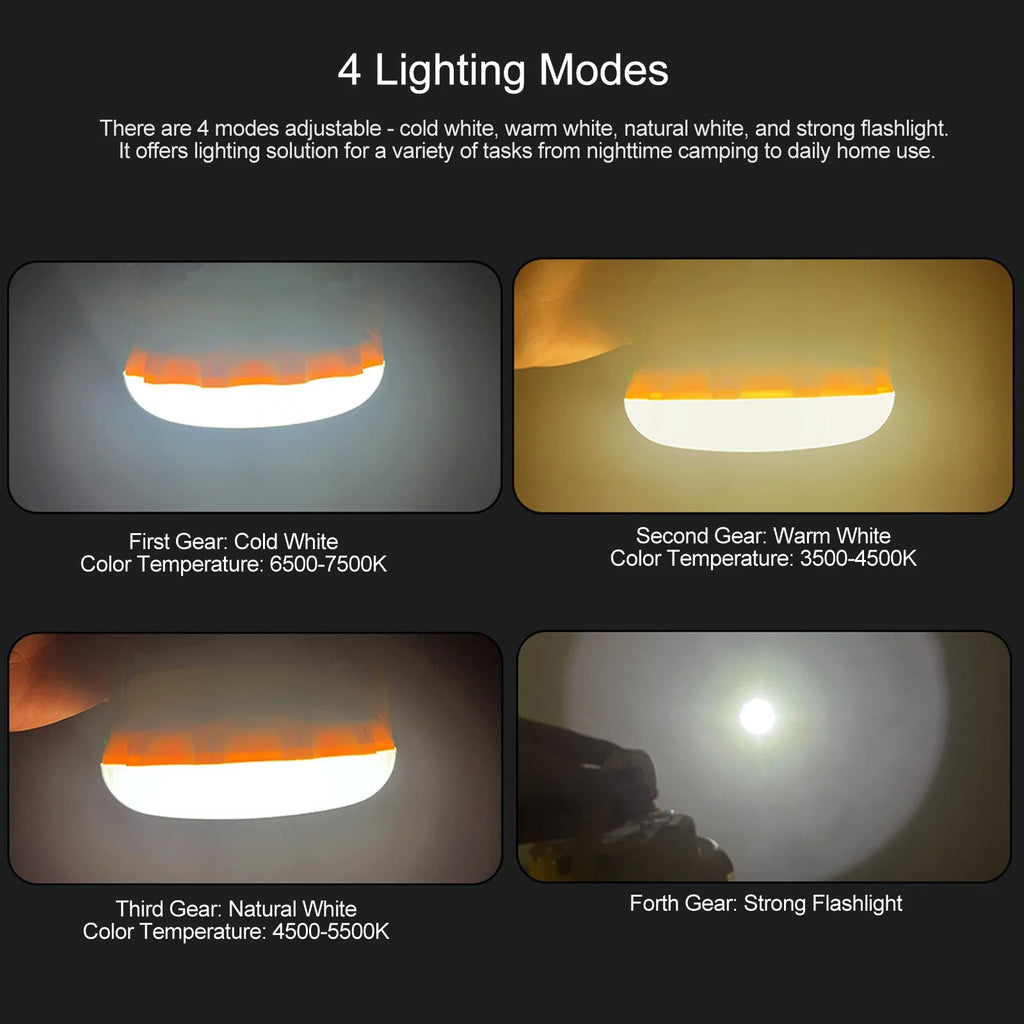 Outdoor Solar Camping Tent Hanging USB Rechargeable Flashlight S883