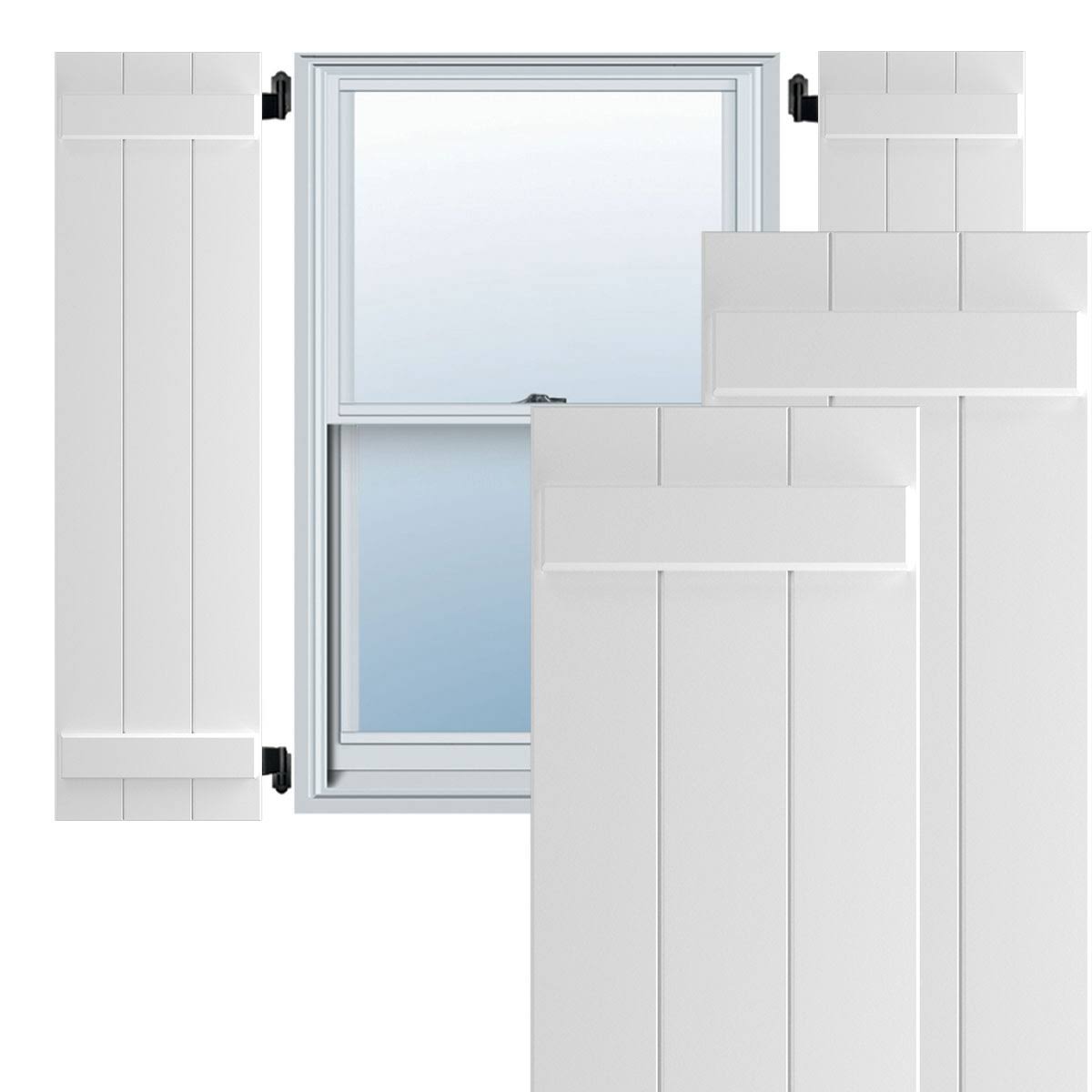 Composite Board-n-Batten Shutters (Per Pair) V410760