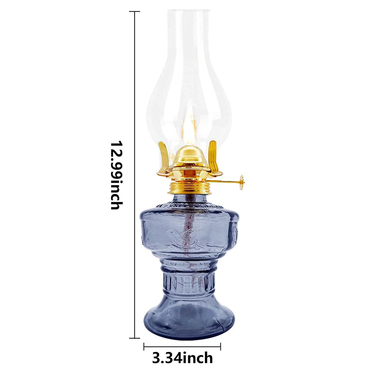 Retro Kerosene Oil Lamp with Clear Glass Shade S877