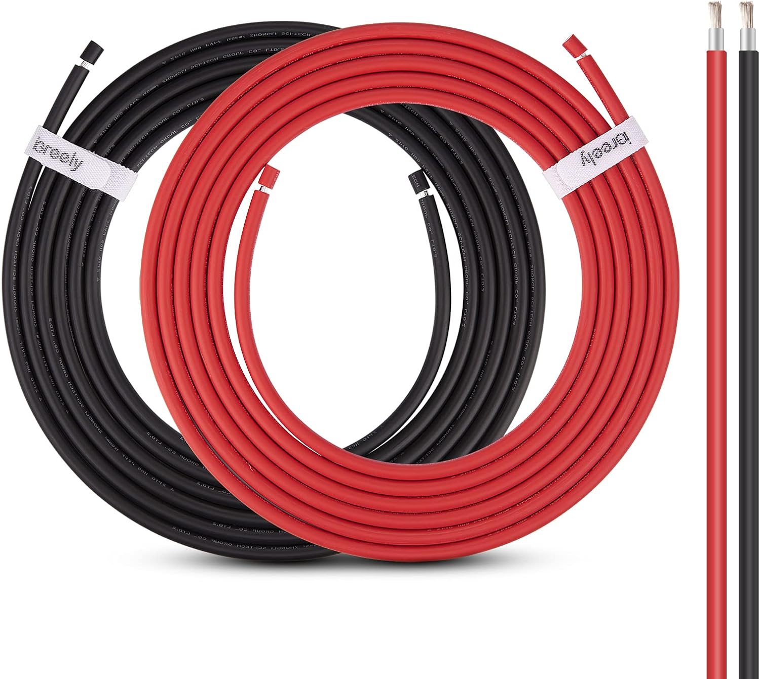 10 Gauge 30Ft 10AWG Tinned Copper PV Wire Red E2673