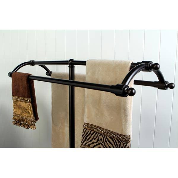 Vintage Satin Nickel Pedestal Towel Rack W6550