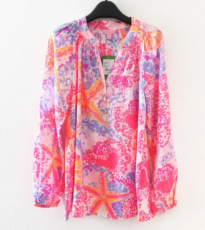 Paradise Pink Bohemian Beach Top F1343