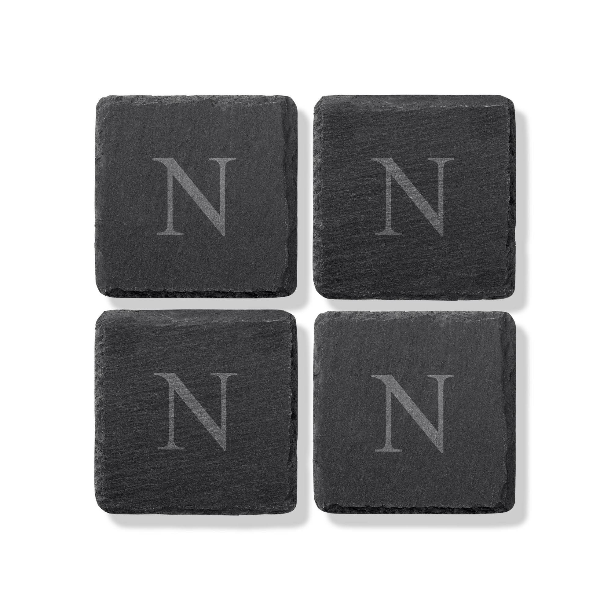 Slate Monogrammed Coasters, 4pk O504842