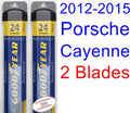 2012-2015 Porsche Cayenne Replacement Wiper Blade Set of 2 R2814