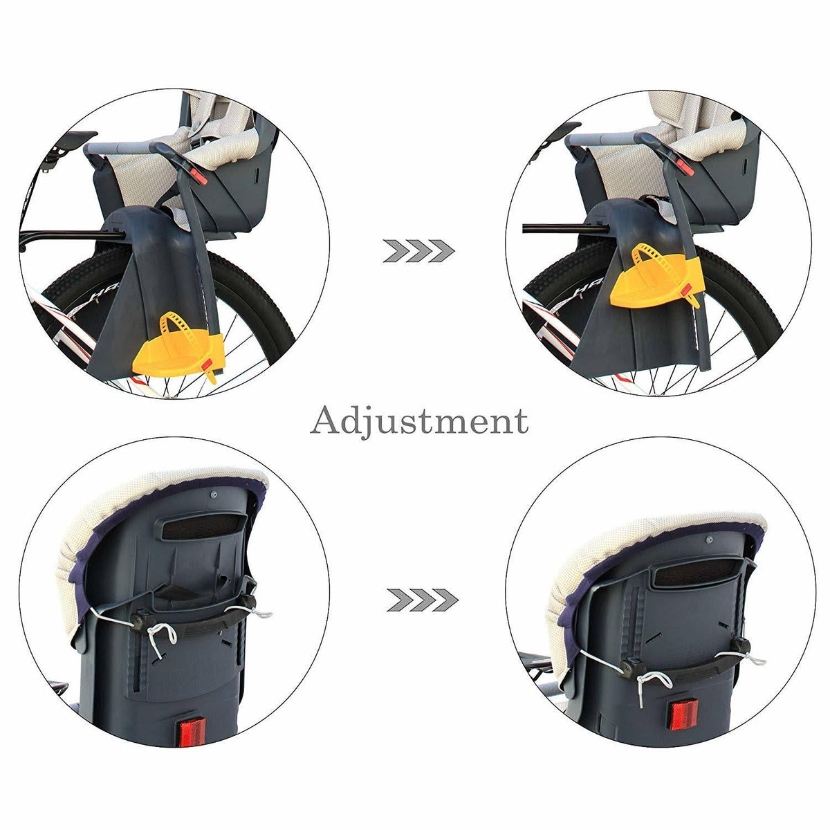Kids Rear Baby Seat Bike Carrier with Adjustable Seat Rest Height X334