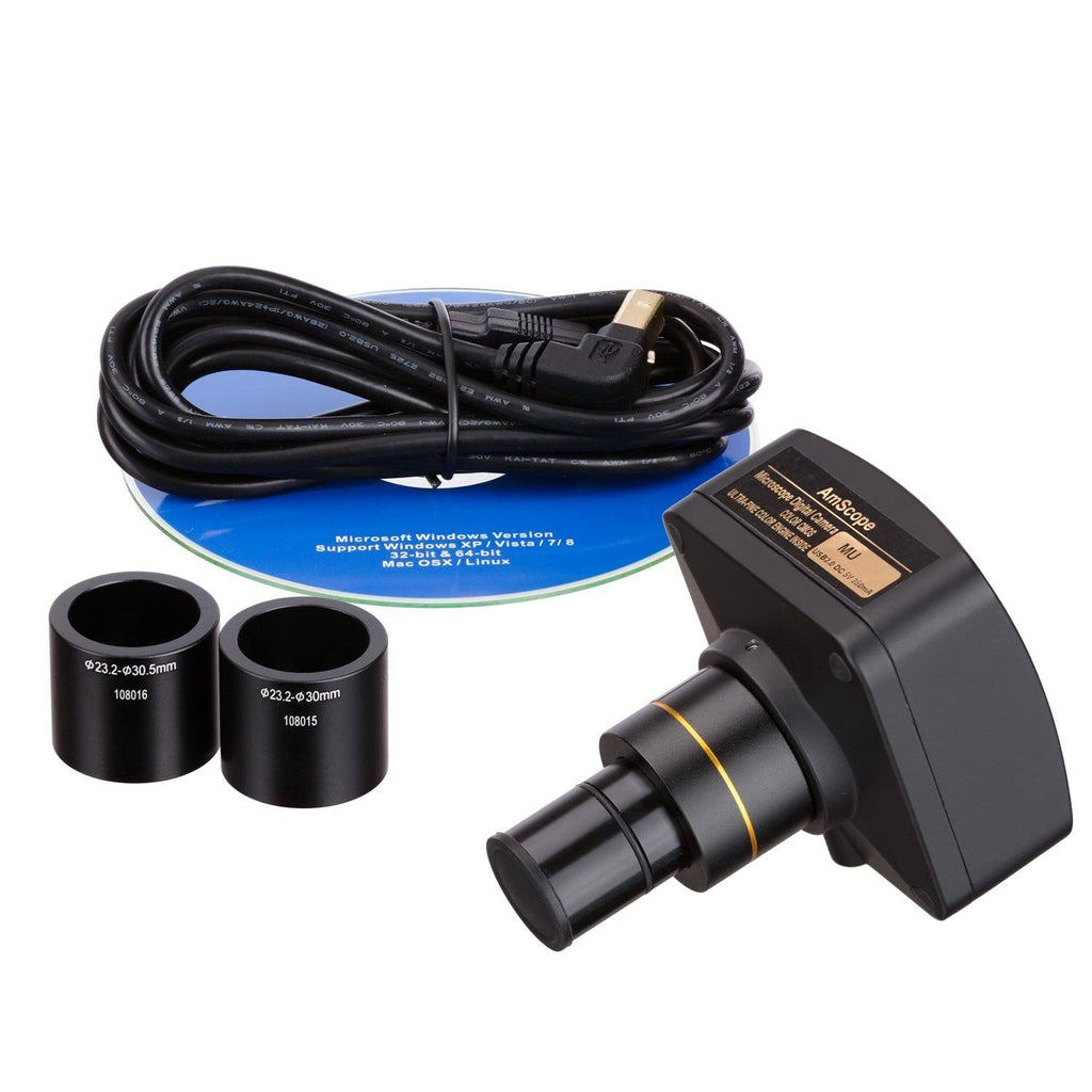 Trinocular Biological Compound Microscope with Plan Objectives and 14MP USB Digital Camera B554