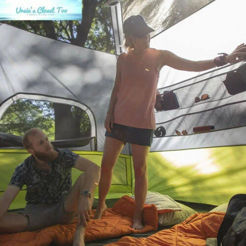 6 Person Instant Cabin Tent with Awning M6766