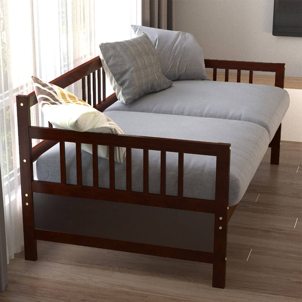 Espresso Wooden Daybed Frame Sofa Bed C3429