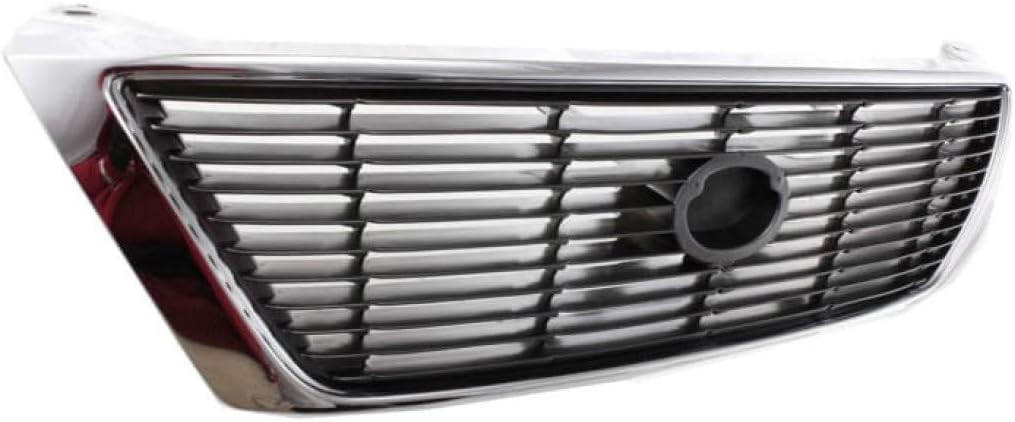 Chrome Shell Plastic Grille Assembly with Painted Silver Gray Insert V2121