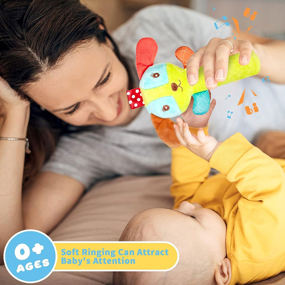 3 Pack Baby Rattles Soft Sensory Toys Stuffed Animals Hand Grip Set A2472