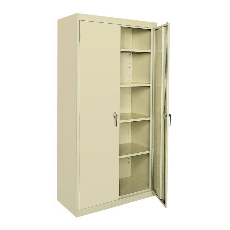 Storage Cabinet with Swing Handle, Putty - 36 x 24 x 78 in. T942