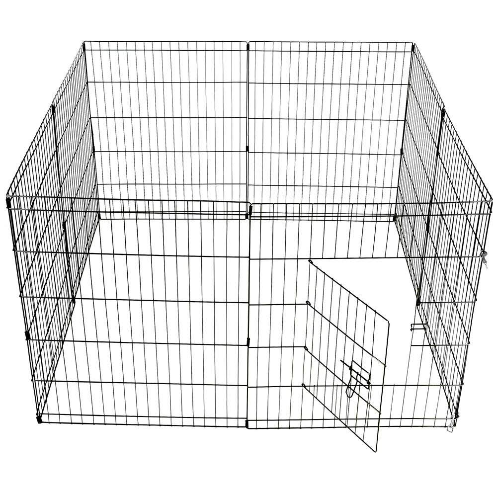 8 Panel Pet Dog Playpen Exercise Cage Enclosure Q222685
