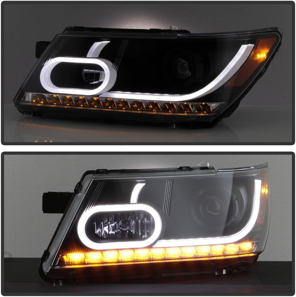 Black LED Projector Headlights for Dodge Journey X111965