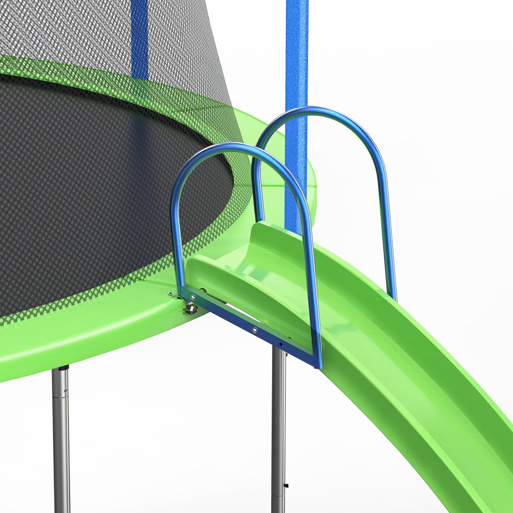 12FT Trampoline with Slide, Swings, Basketball Hoop, Ladder, Net F59779