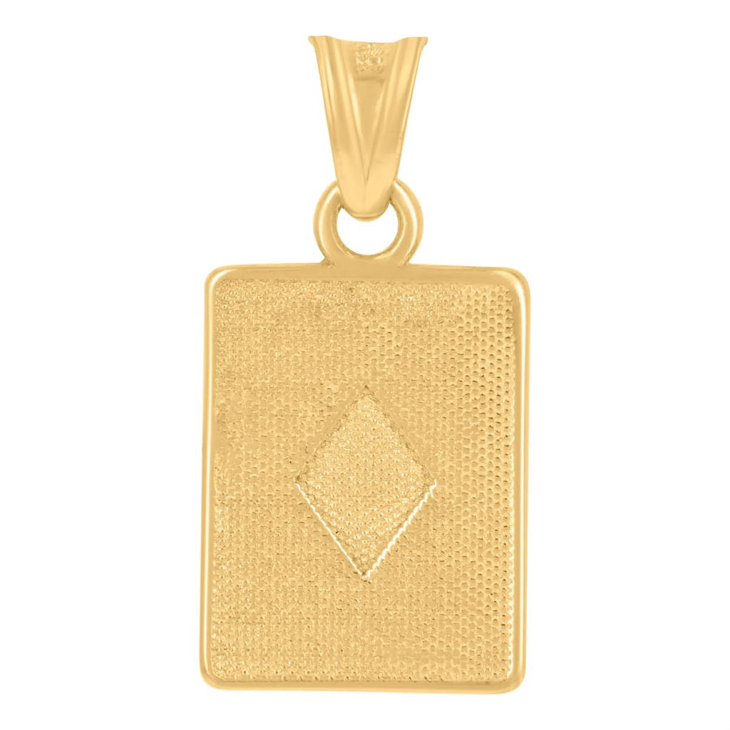 Two Tone Gold Playing Cards Charm Pendant Necklace Y25235