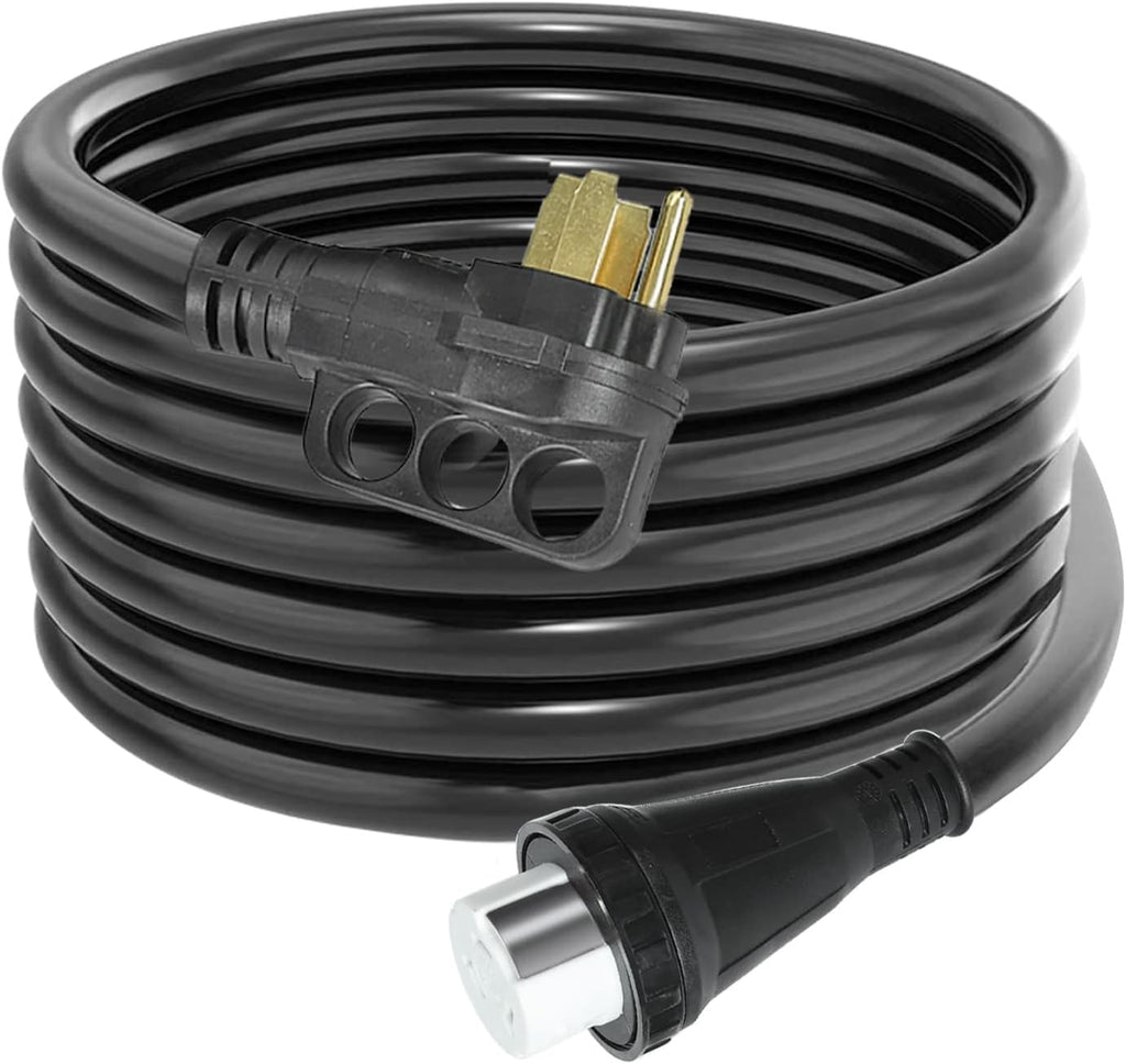 50 Amp 25 Feet RV Extension Cord Power Cord Twist Lock Connector Black V906893