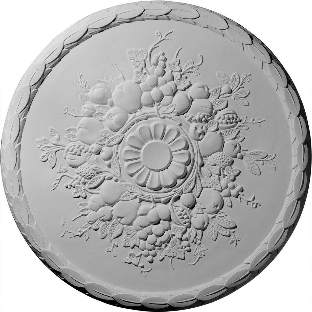 22 1/2x22OD x 1 1/4x22P Ceiling Medallion, Hand-Painted Golden Oak N81327