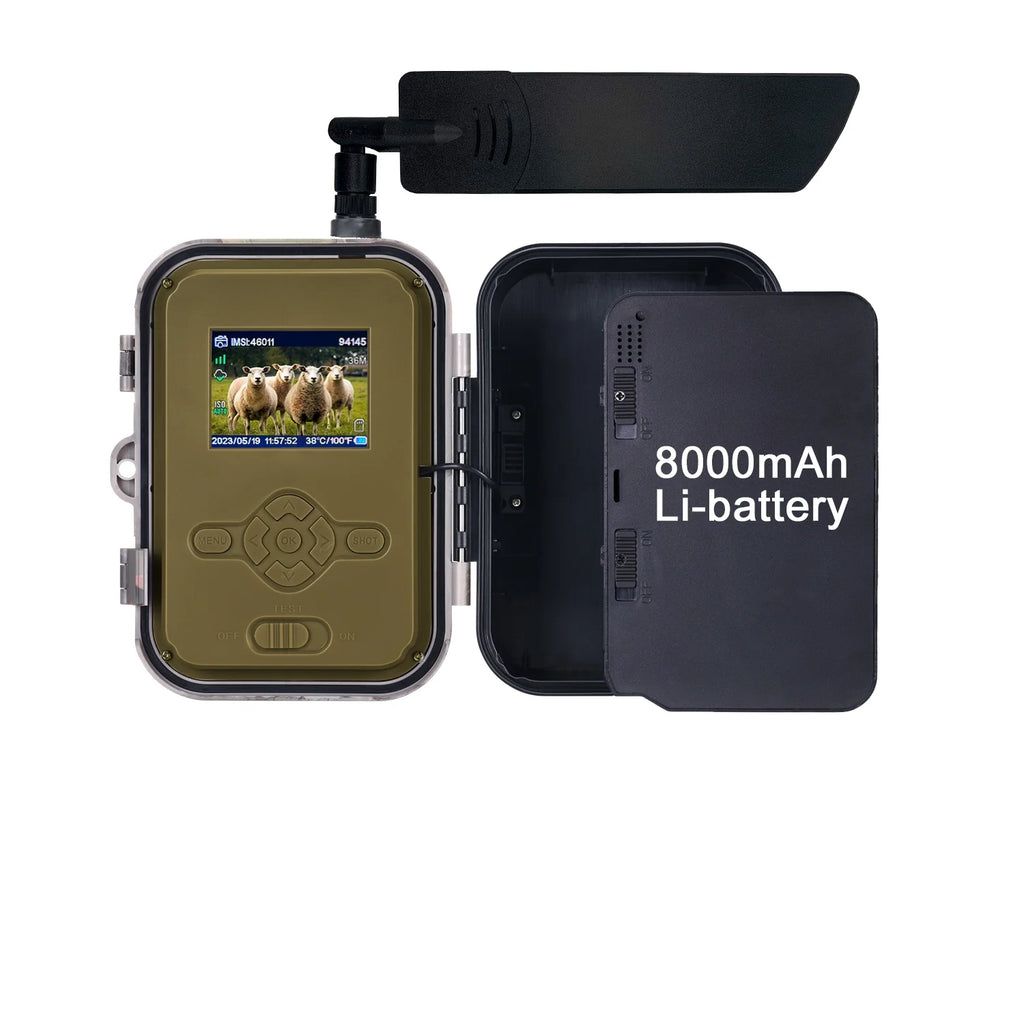 Cellular Trail Camera 36MP 4K with 8000mAh Battery No Glow LED Game Camera F983