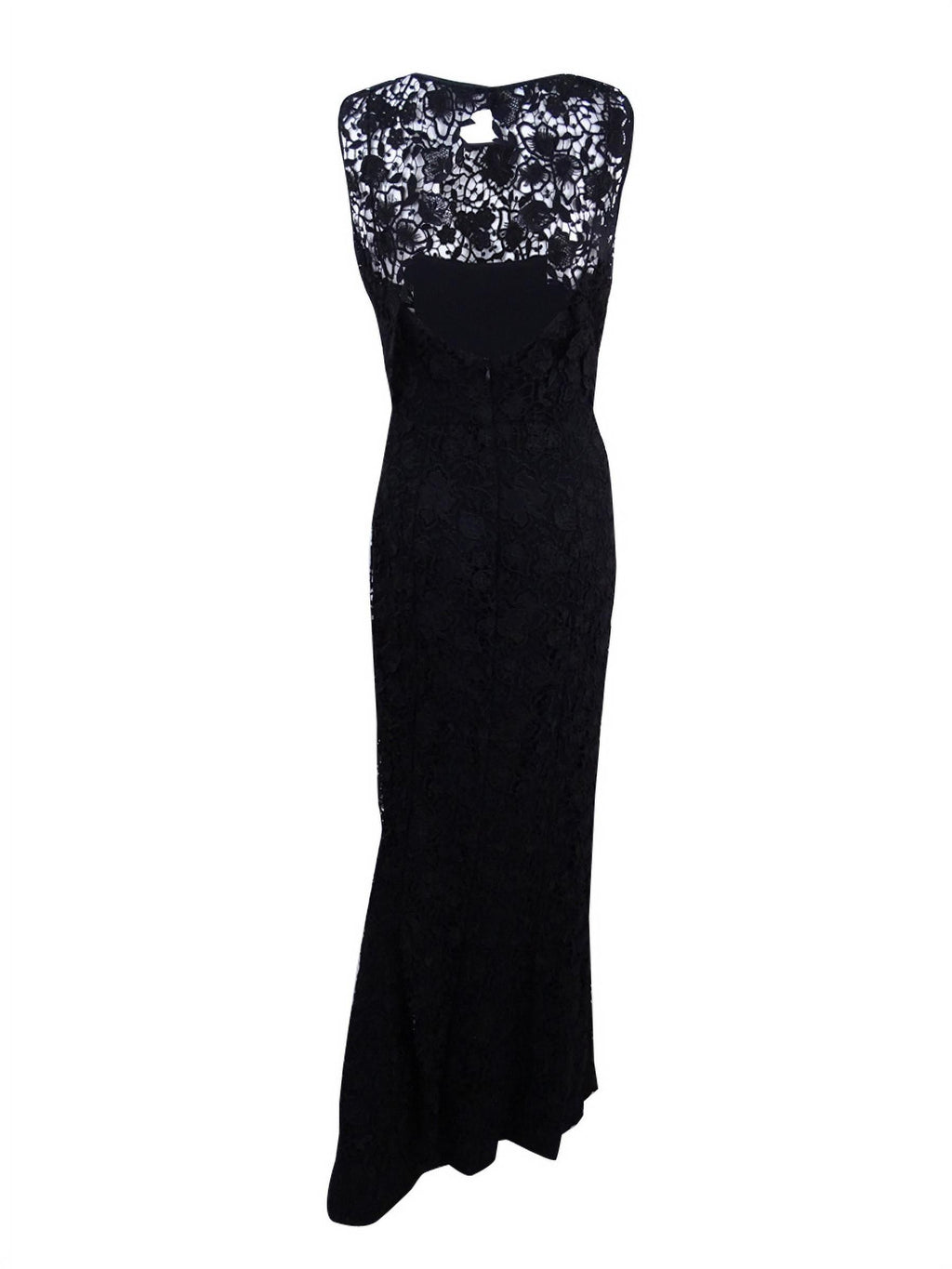 Black Lace Open Back Gown T21613