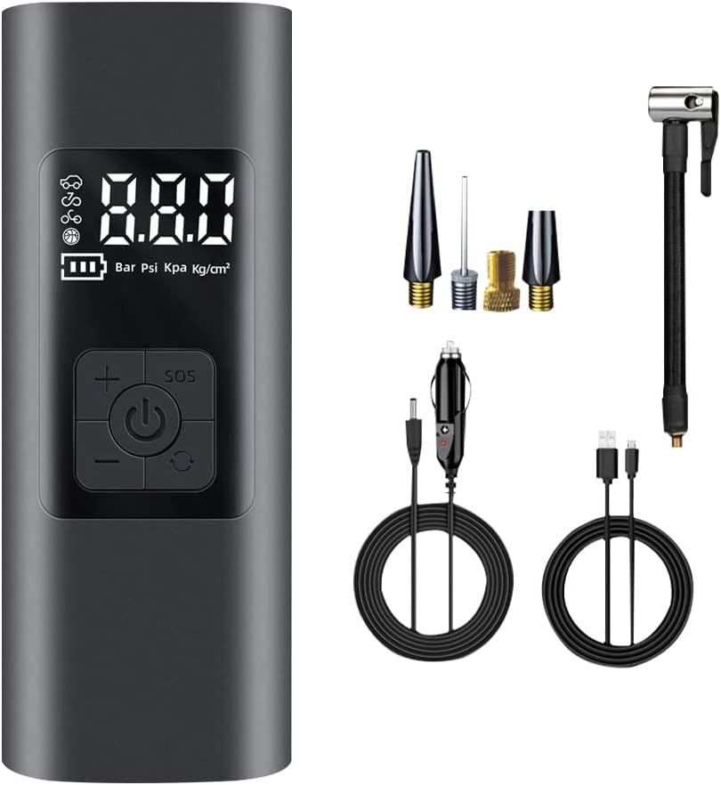 Portable 150PSI Tire Inflator with LCD Screen and LED Light H888983