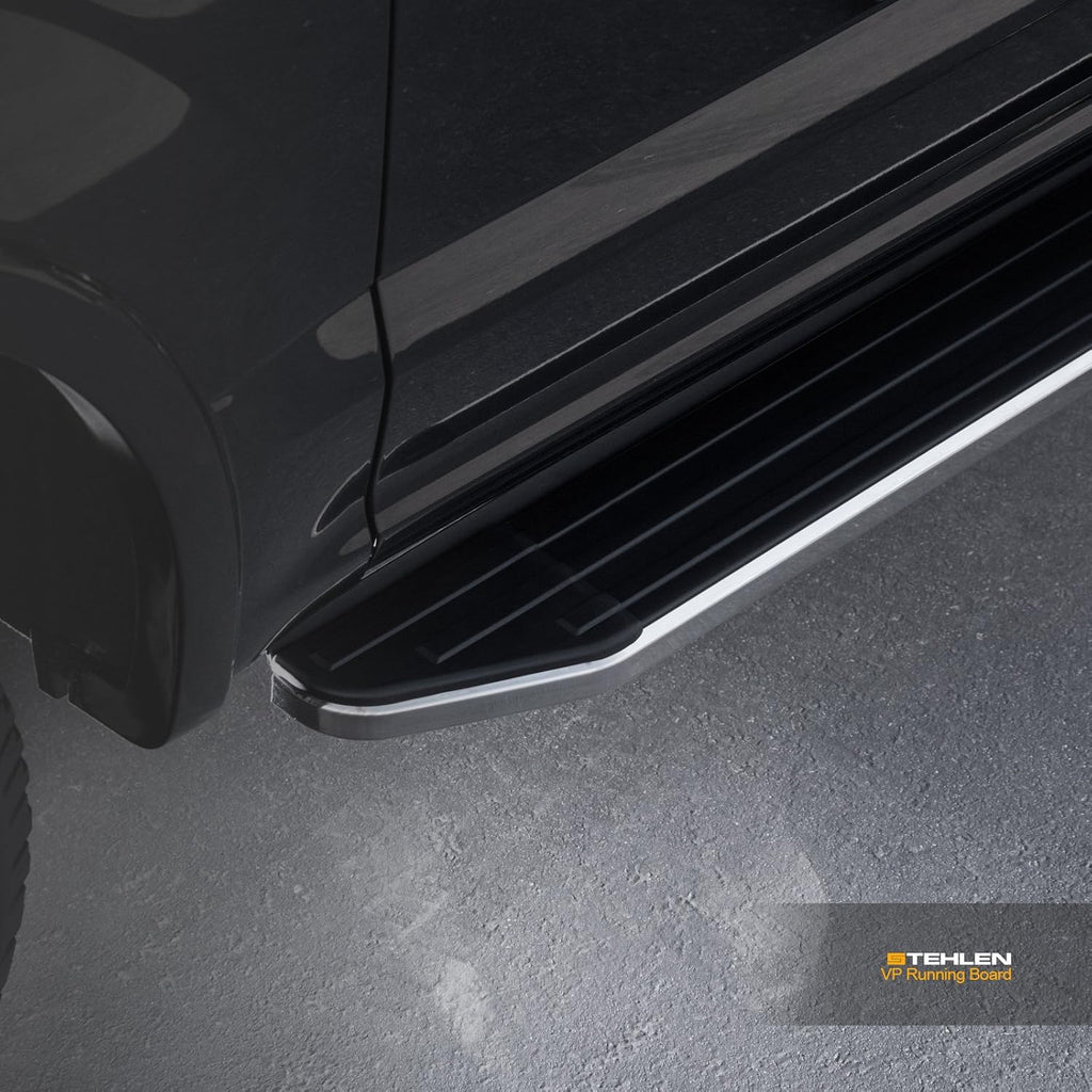 6 VP Series Aluminum Running Boards Black With Chrome Trim H94887