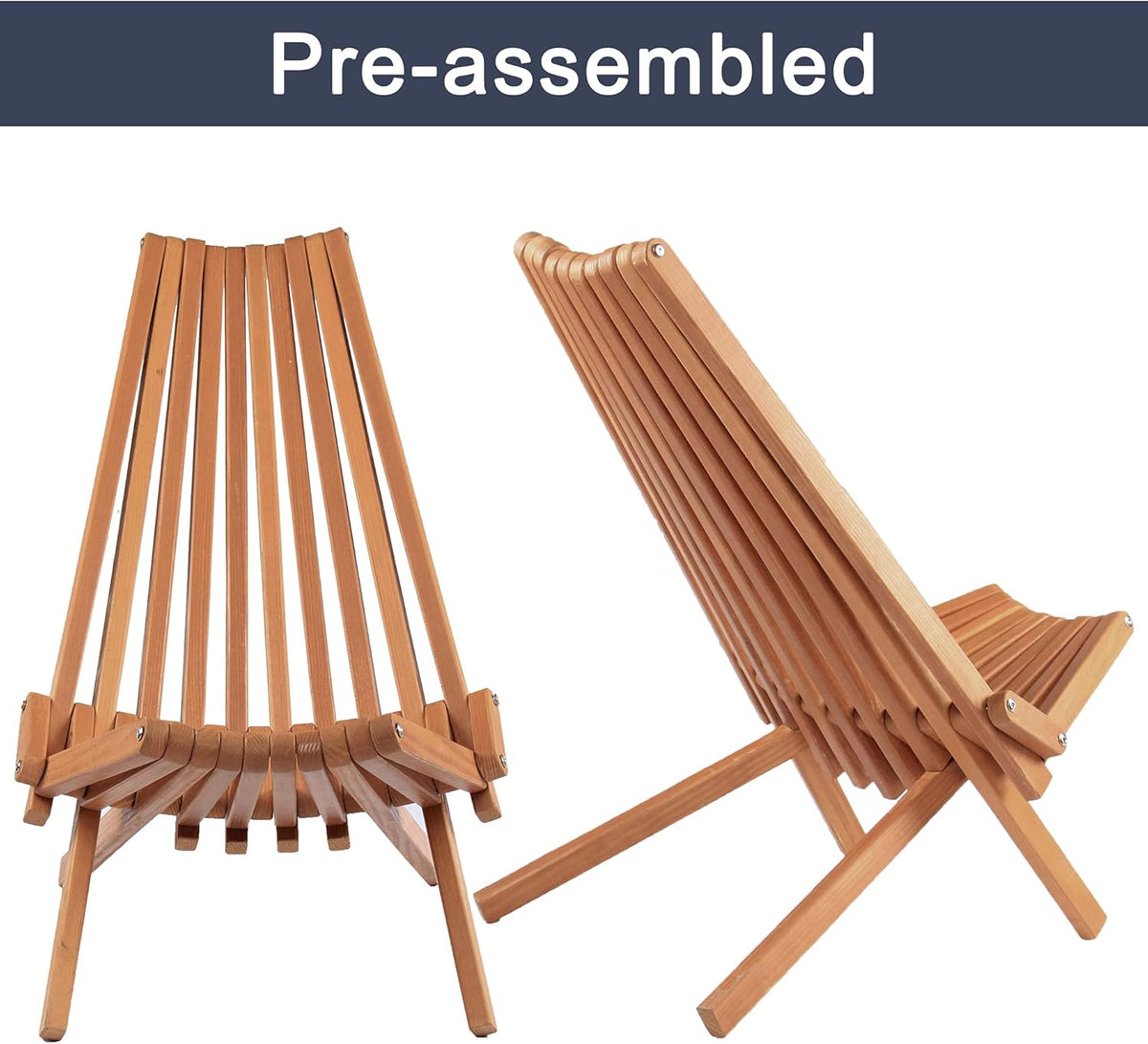 Outdoor Folding Wooden Chair J38299
