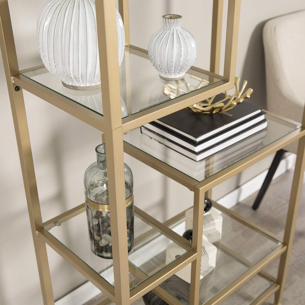 Gold Bookcase G557