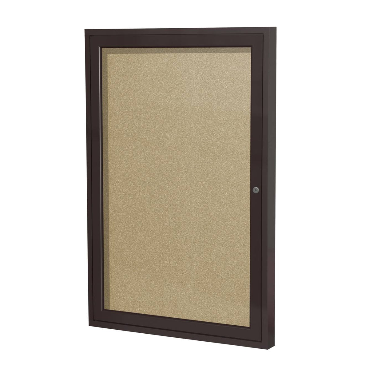 Caramel 1-Door Enclosed Vinyl Bulletin Board S44118