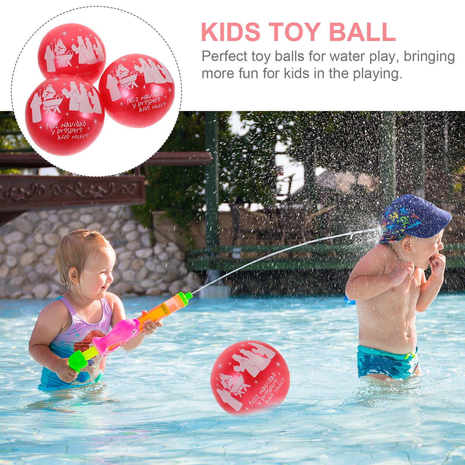 3 Pcs Thicken Rubber Bouncy Jumping Balls S695