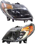 Headlight Set of 2 Clear Lens Halogen Composite V7277