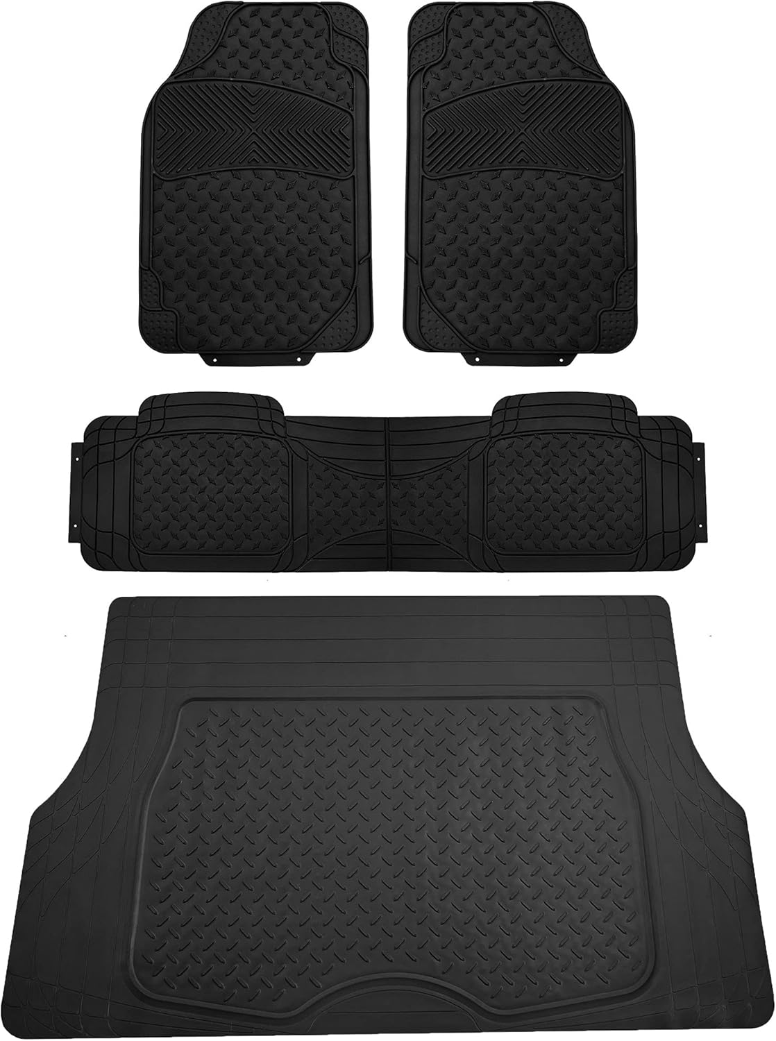 Beige Trimmable All Weather Car Floor Mats with Cargo Liner Z683